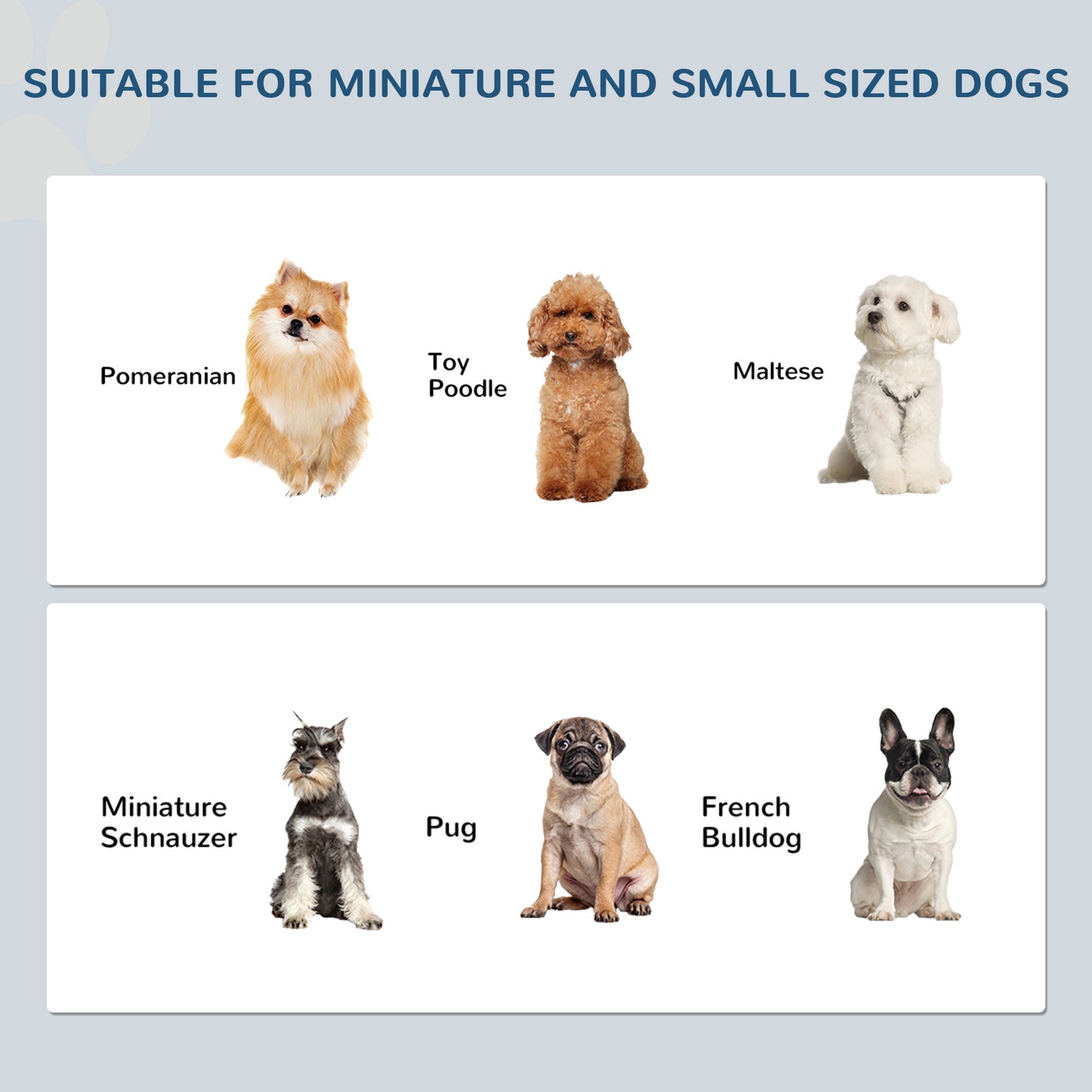 Raised Dog Feeding Bowls with Stand, Stainless Steel for Extra Small and Small Dog, 44L x 24W x 15H cm in Grey | PawHut