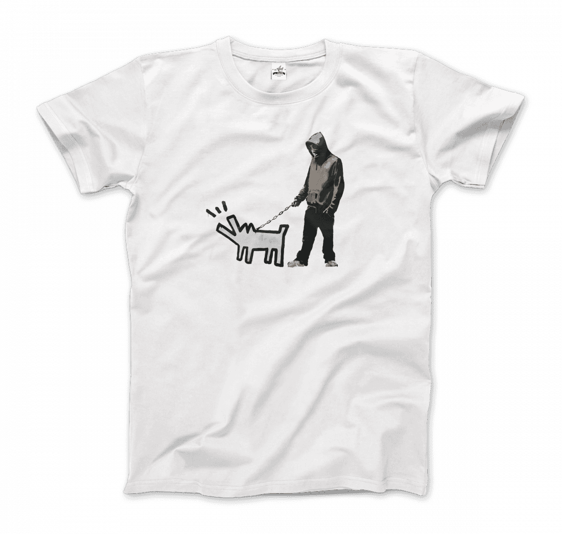 Banksy Dog Walker Artwork T-Shirt