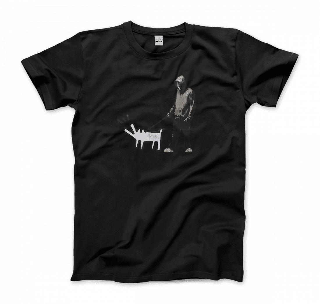 Banksy Dog Walker Artwork T-Shirt