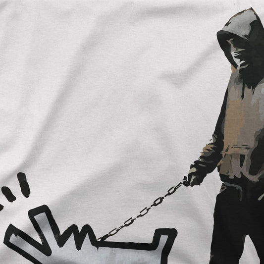 Banksy Dog Walker Artwork T-Shirt